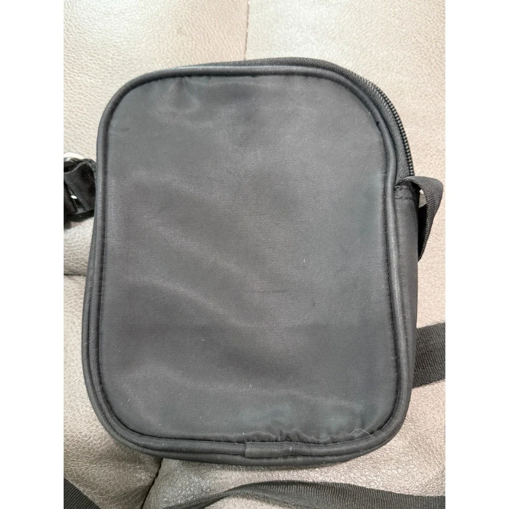 Puma Black Crossbody Bag Small Messenger Travel Pouch Logo Tape Adjustable Strap